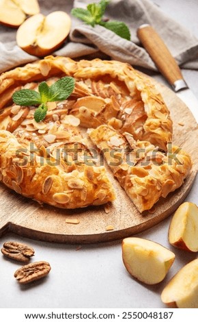 Similar – Image, Stock Photo Apple Galette served on table