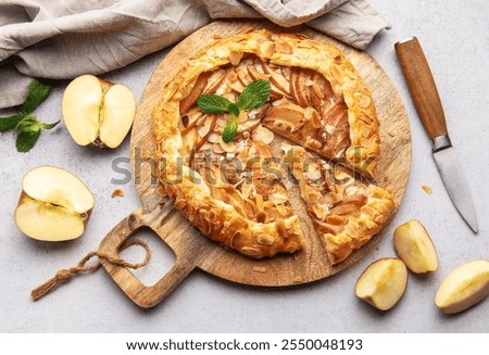 Similar – Image, Stock Photo Apple Galette served on table