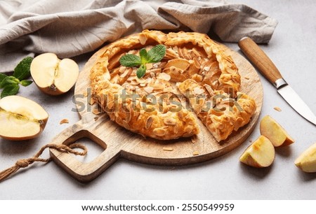 Similar – Image, Stock Photo Apple Galette served on table