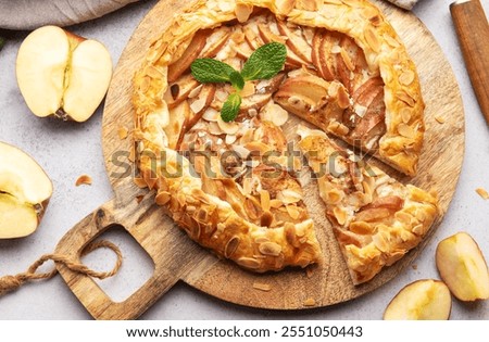 Similar – Image, Stock Photo Apple Galette served on table