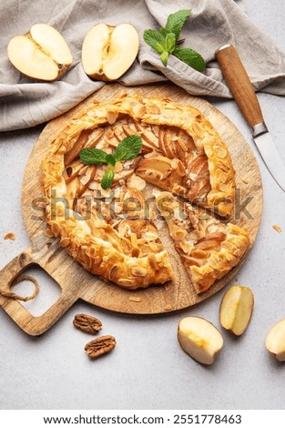 Similar – Image, Stock Photo Apple Galette served on table