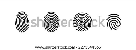 Set fingerprint scanning icon sign – stock Fingerprint scanning icon sign – stock vector 10 eps.