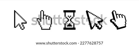 Cursor icon set vector. Mouse arrow pointer. Cursor mouse icon. Vector 10 eps.