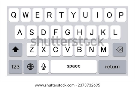 vector modern keyboard of smartphone, vector illustration 10 eps.