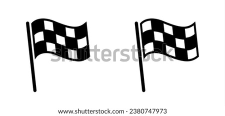 flag vector icon . race concept . isolated transparent . black outline and filled version. Vector EPS 10.