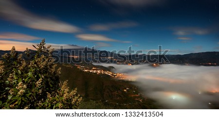 Long exposure of the Galeras volcano, located in the municipality of Pasto - Nariño - Colombia Zdjęcia stock © 