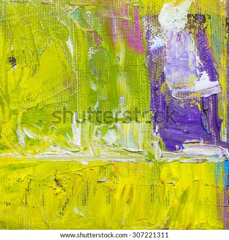 colorful thick oil painting brushstrokes palette knife texture background, original on canvas