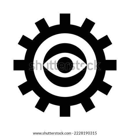 Simple Illuminati Gear Eye Icon