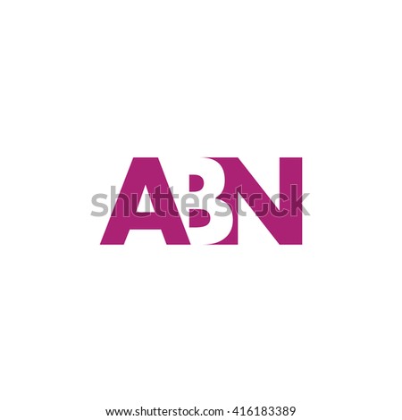 ABN Logo. Vector Graphic Branding Letter Element. White Background