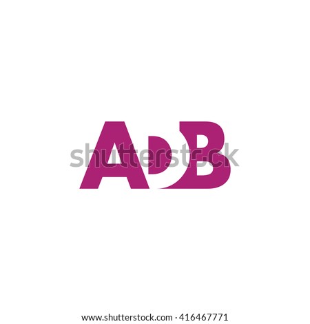ADB Logo. Vector Graphic Branding Letter Element. White Background