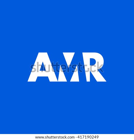 AMR Logo. Vector Graphic Branding Letter Element. White Background