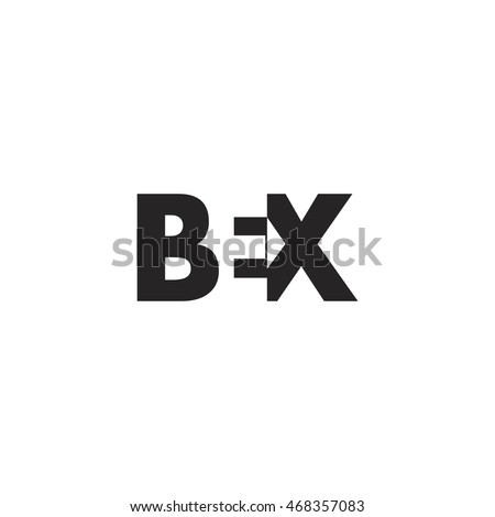 BEX Logo. Vector Graphic Branding Letter Element. White Background