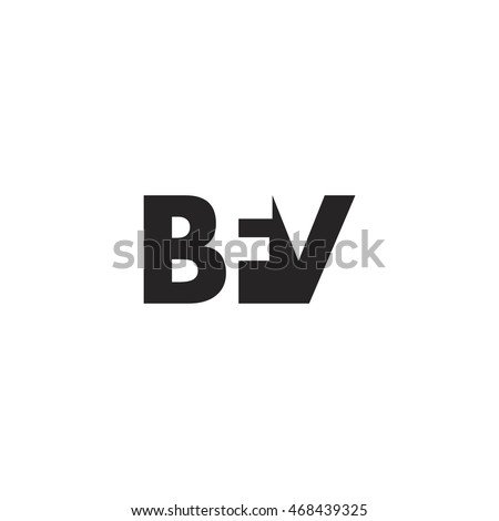 BFV Logo. Vector Graphic Branding Letter Element. White Background