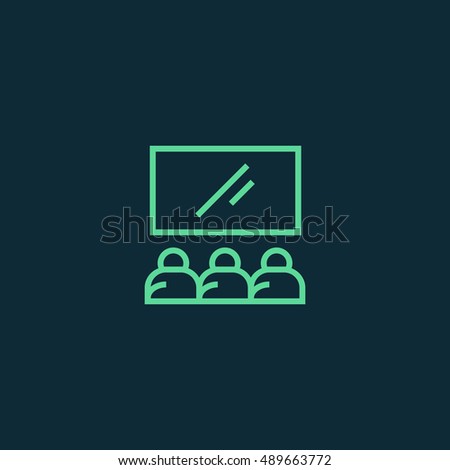 Cinema icon vector, clip art. Also useful as logo, web element, symbol, graphic image, silhouette and illustration.