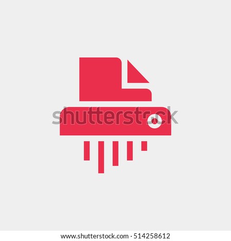 Shredder icon vector, clip art. Also useful as logo, app icon, symbol, graphic image, silhouette and illustration.