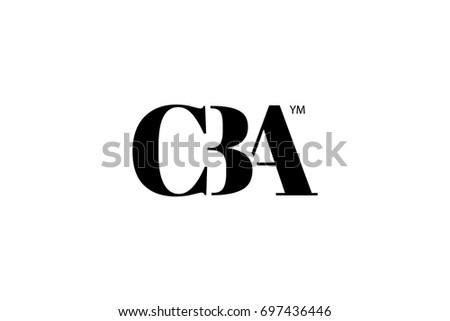 CBA Logo Branding Letter. Vector graphic design. Useful as app icon, alphabet combination, clip-art, and etc.