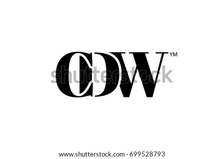 CDW Logo Branding Letter. Vector graphic design. Useful as app icon, alphabet combination, clip-art, and etc.