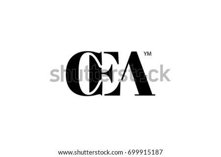 CEA Logo Branding Letter. Vector graphic design. Useful as app icon, alphabet combination, clip-art, and etc. Imagine de stoc © 