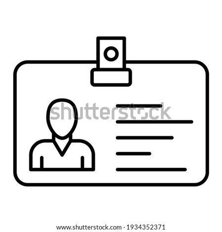 Vector Idcard Outline Icon Design
