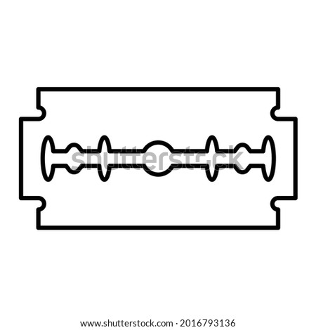 Vector Razor Blade Outline Icon Design
