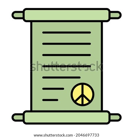 Vector Peace Treaty Filled Outline Icon Design
