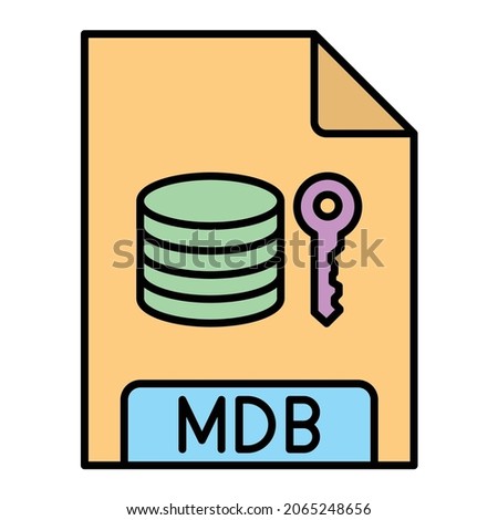  Vector MDB Filled Outline Icon Design
