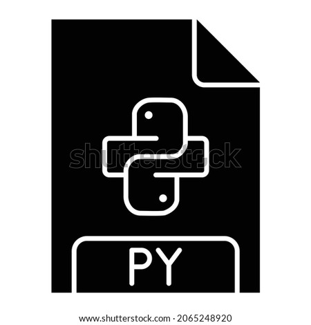 Vector PY Glyph Icon Design
