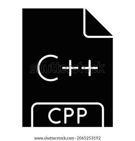 Vector CPP Glyph Icon Design
