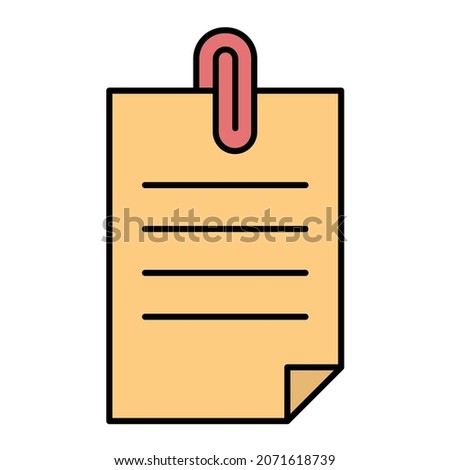  Vector Sticky Note Filled Outline Icon Design
