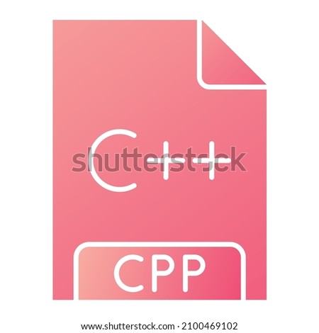 Vector CPP Glyph Gradient Icon Design
