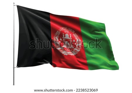 Afghanistan flag vector flying air waving high realistic country national