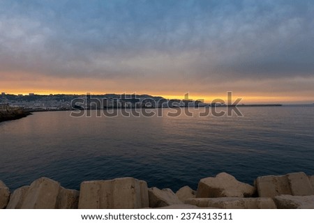 Similar – Image, Stock Photo Quiet evening atmosphere in the countryside in the sunny backlight