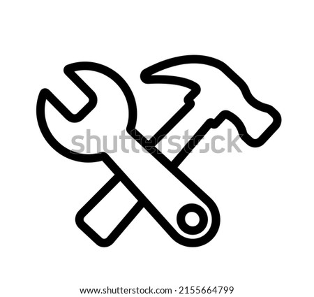 repair black filled line icon, settings, disassembly information, service, guide, wrench icon, vector illustration not editable stroke
