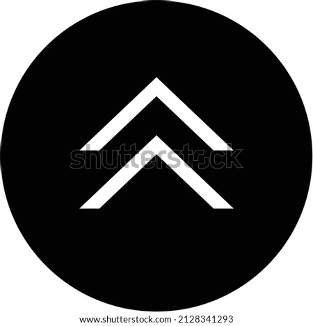 vector illustration of an up arrow in a circle, vector of an up arrow icon in a circle, vector of an up arrow symbol in a circle, for your design needs