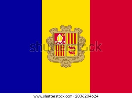 National flag of Principality of Andorra