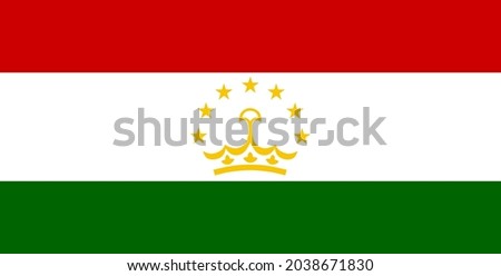 National flag of Republic of Tajikistan