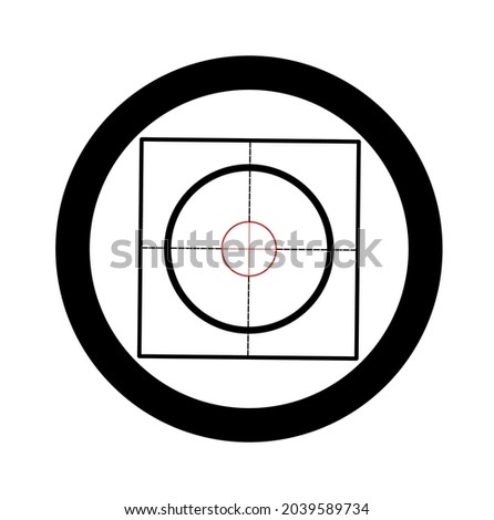 reticle telescope icon target isolated on white background