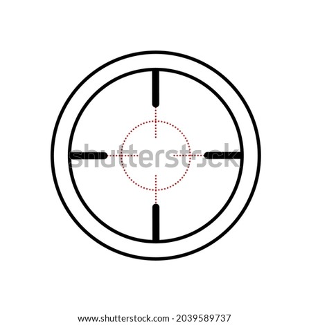 reticle telescope icon target isolated on white background