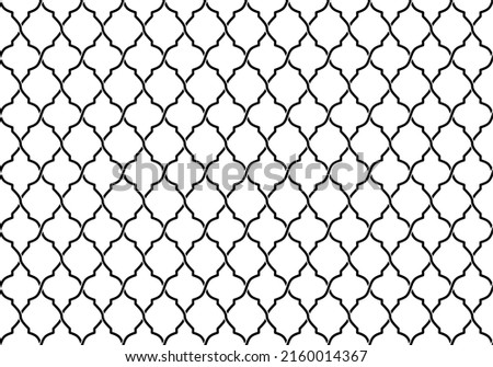 outline Oriental traditional seamless pattern