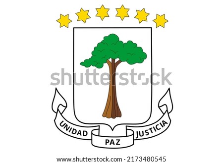 Coat of arms of republic equatorial guinea.equatoguinean sign