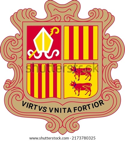 Coat of arms of Principality of Andorra.coat of arms of andorran