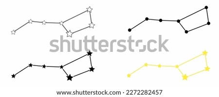 Image, Stock Photo Big Dipper or Ursa Major Constellation over Rural Landscape with Tent on a Hill in Provence, France