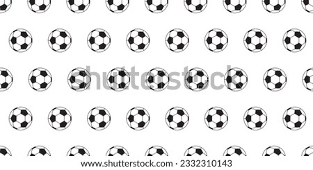 black white football balls seamless pattern
