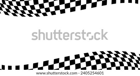 black white Checkered flag frame with copy space
