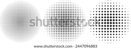 black white circular halftone dot pattern