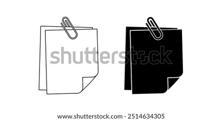 sticky note icon set isolated on white background