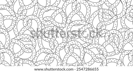 abstract stack of pretzels seamless pattern