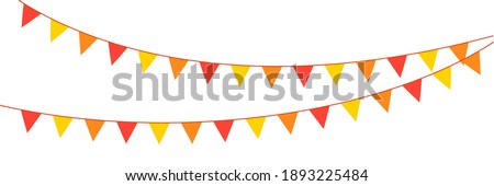 Birthday, party and holiday decoration elements vector flags