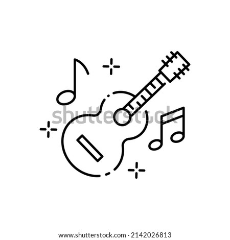 musical instrument black and white guitar. Music and play mp3
