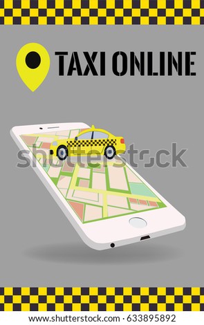 mobile app for looking taxi concpet